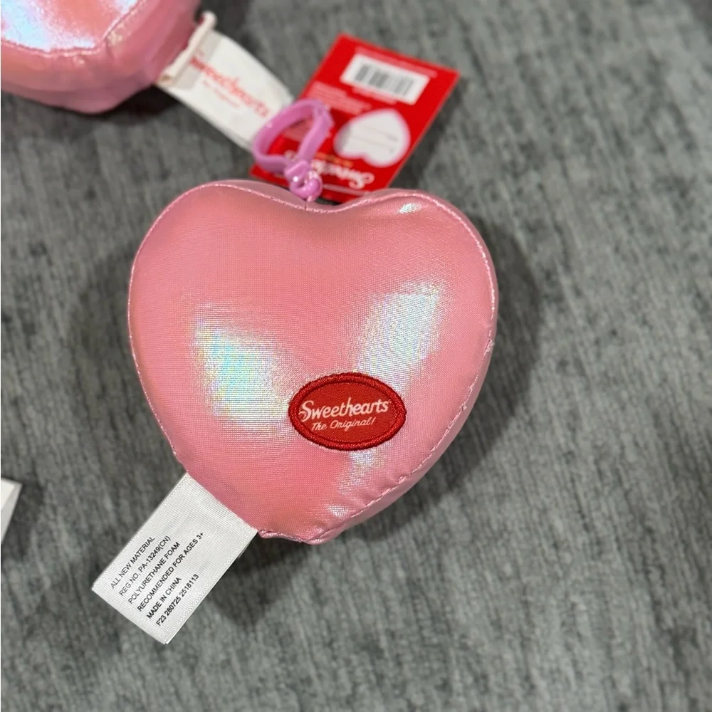 Sweetheart Heart Backpack Clip Memory Foam.Yellow/Pink/Blue/Purple (price per 2)